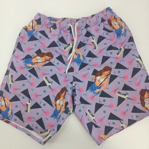 RSVLTS The Roosevelts Sz M Swim Shorts Saved By The Bell Retro Kelly Kapowski